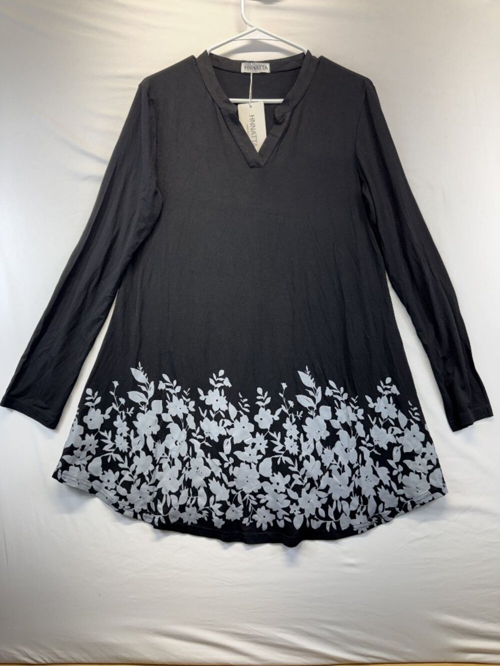 Hnnatta Women's Tunic Sz L Black/Gray